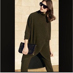 Joseph Ribkoff Olive Green Turtleneck Long Sweater tunic